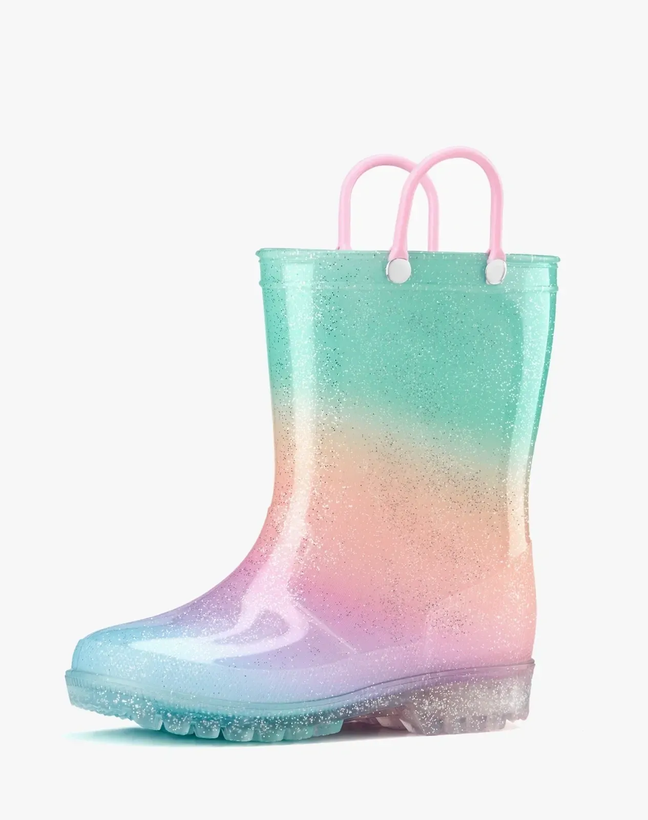 Rainbow 3 Toddler Kids' Lightweight PVC Rain Boots for XSX48KCP image 2