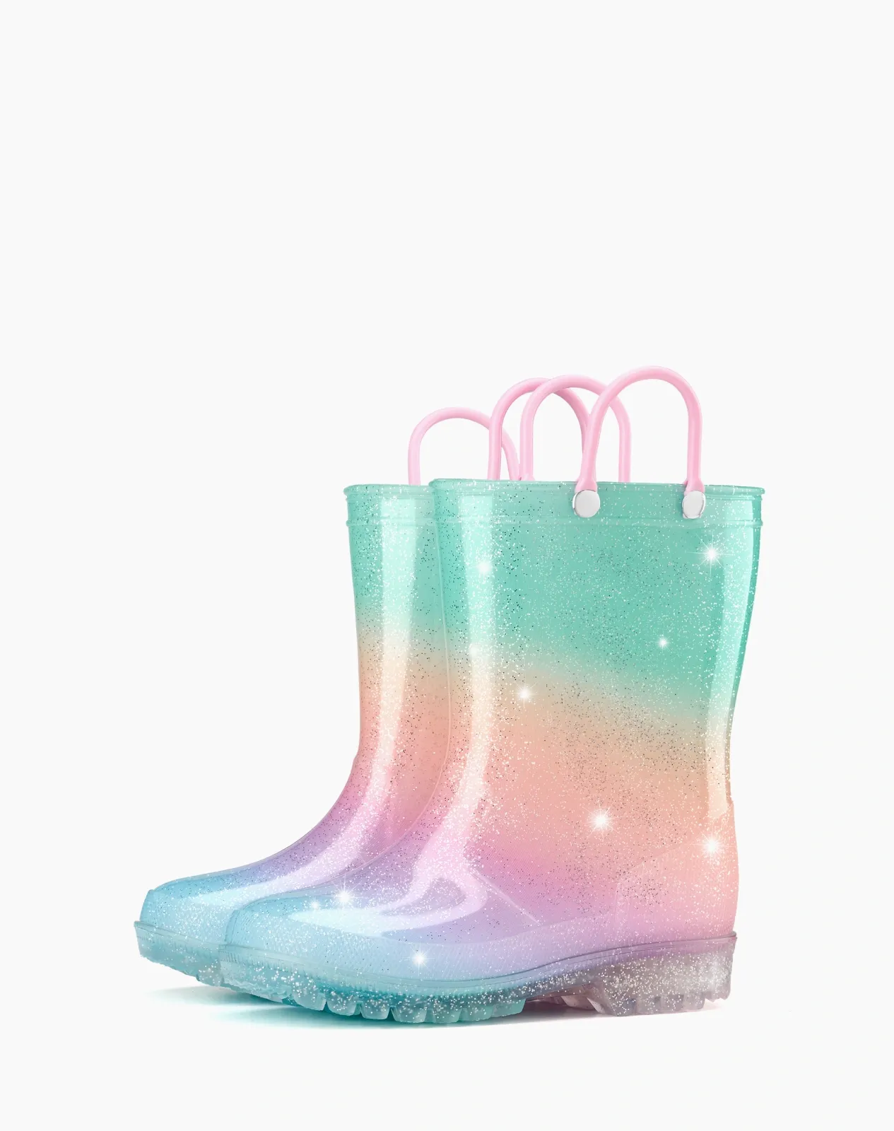 Rainbow 3 Toddler Kids Lightweight PVC Rain Boots for XSX48KCP image 3
