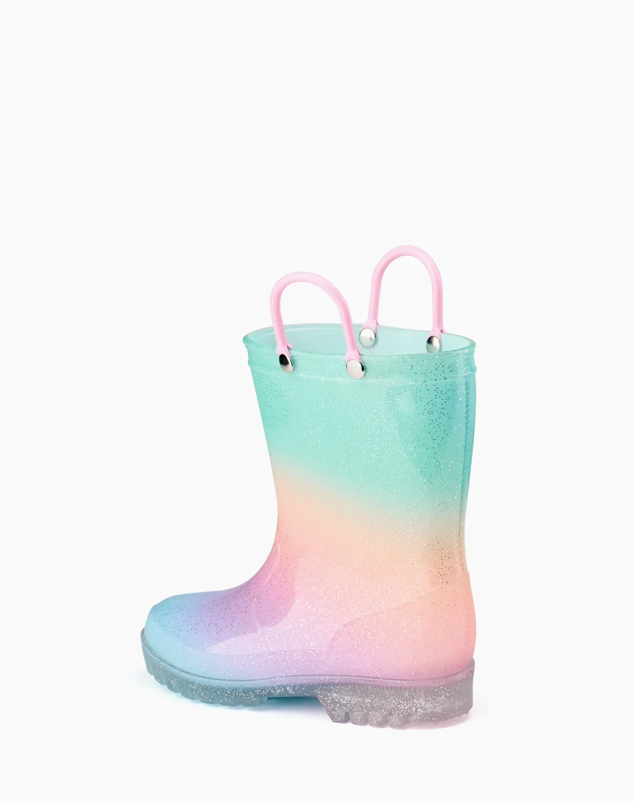 Rainbow 3 Toddler Kids Lightweight PVC Rain Boots for XSX48KCP image 5