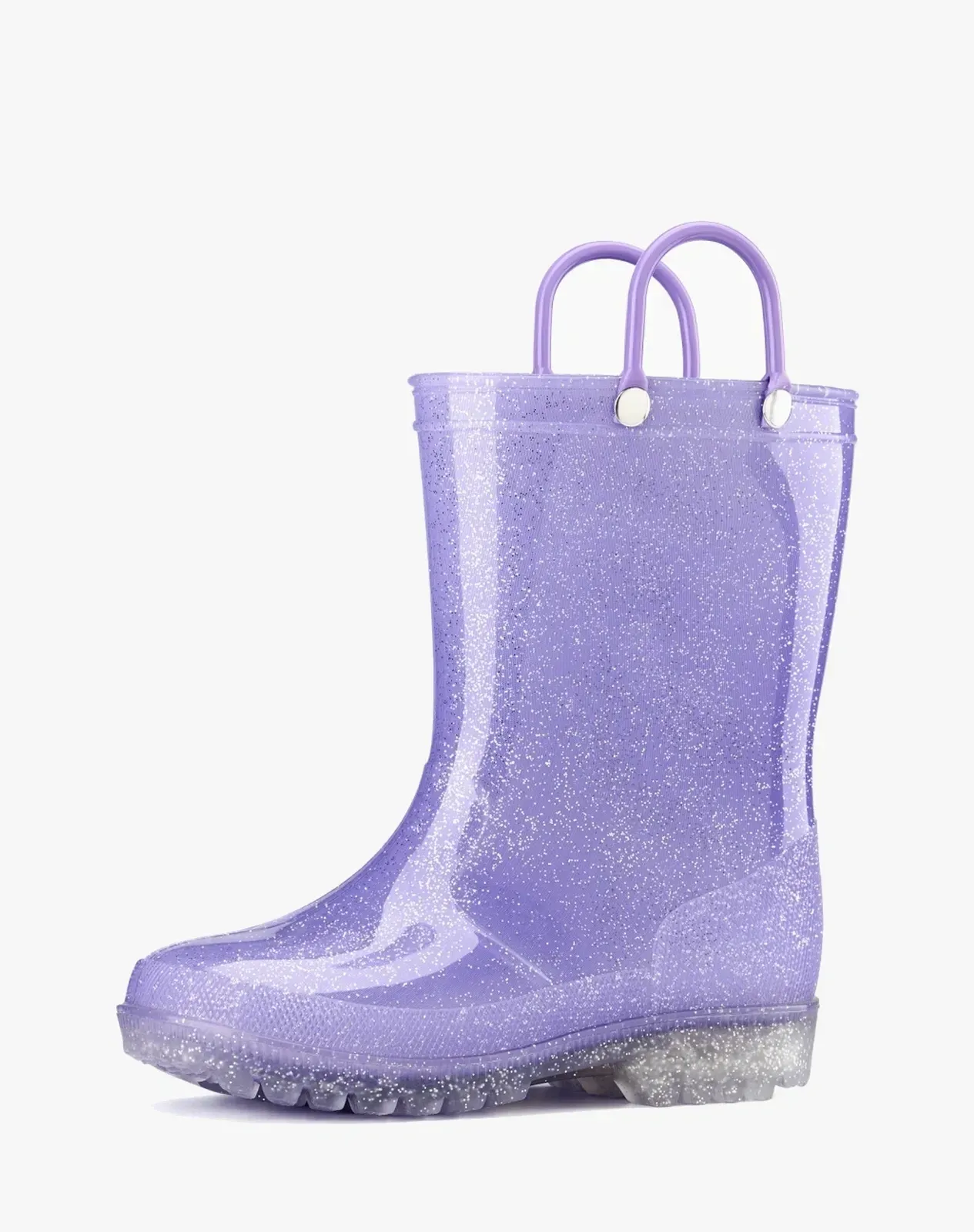 Purple 1 Toddler Kids' Lightweight PVC Rain Boots for XSX48KCP image 2