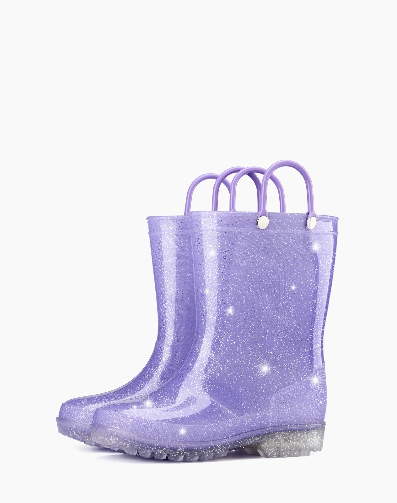 Purple 1 Toddler Kids Lightweight PVC Rain Boots for XSX48KCP image 3