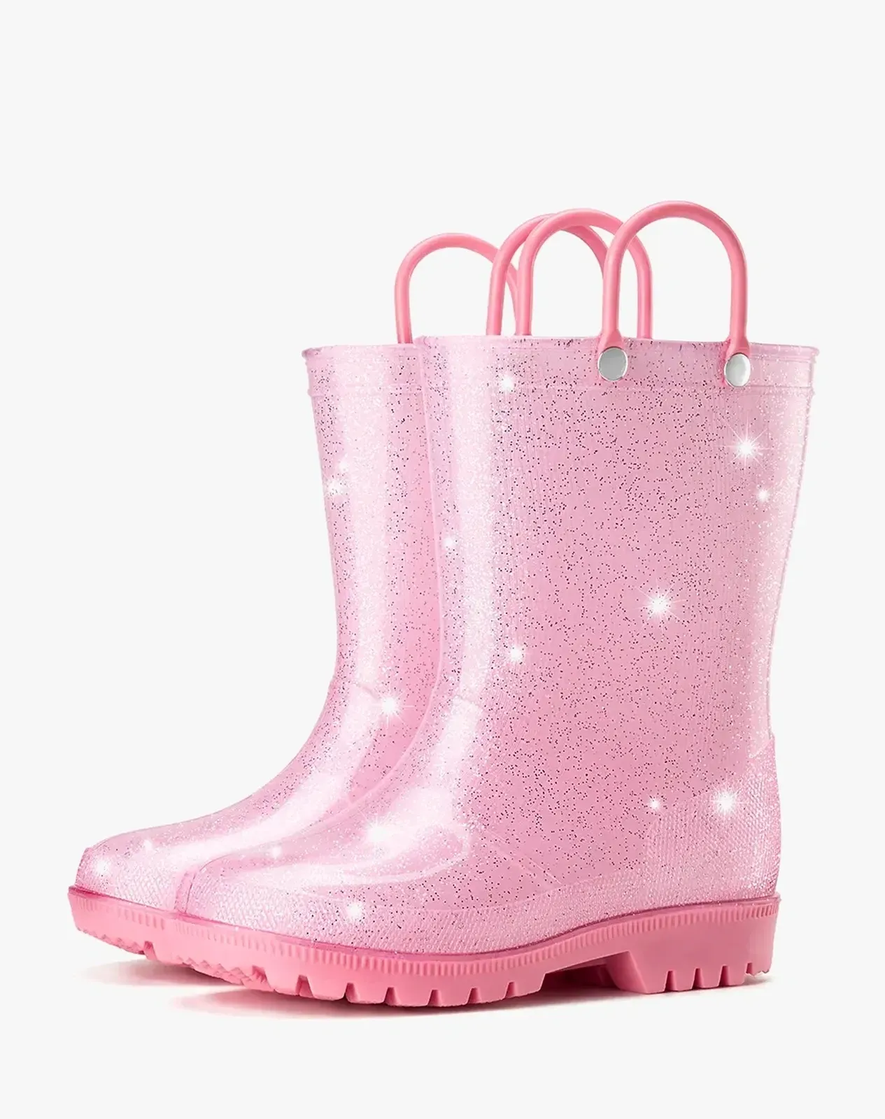 Pink 1 Toddler Kids' Lightweight PVC Rain Boots for XSX48KCP image 5