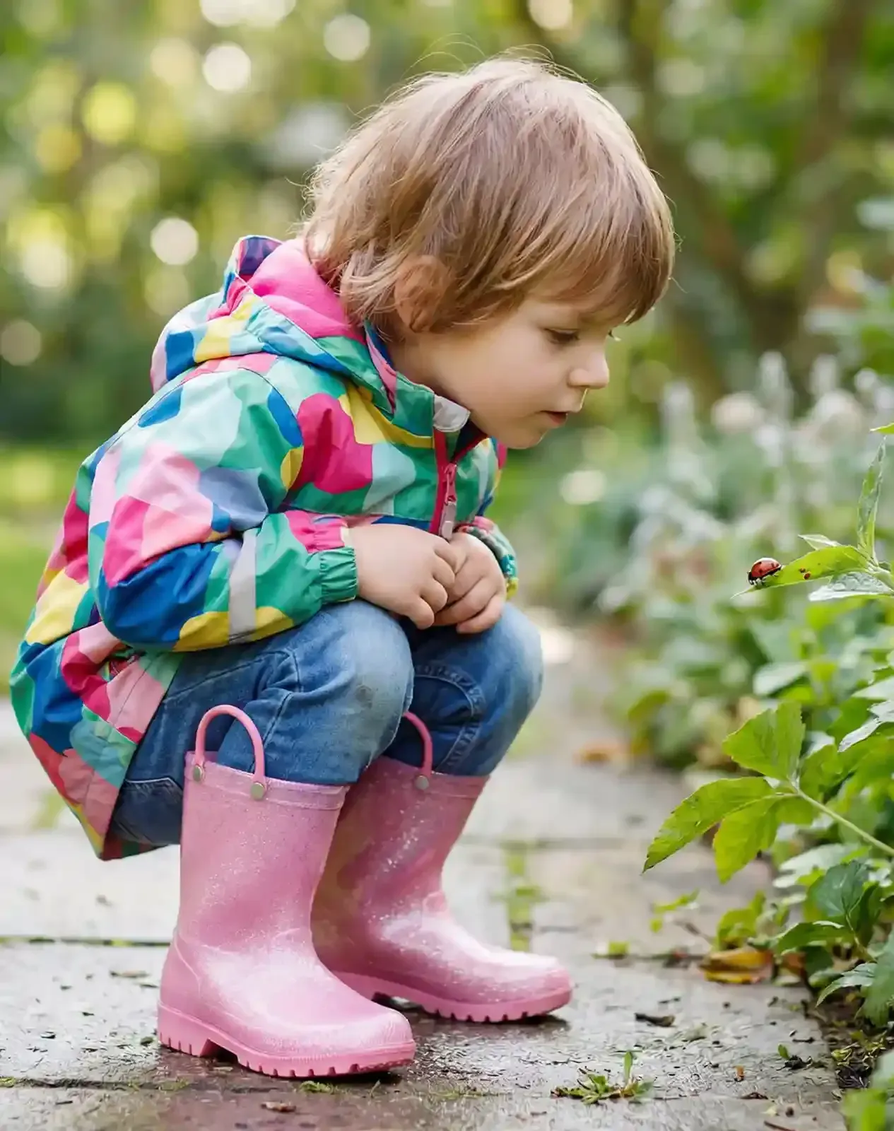 Pink 1 Toddler Kids' Lightweight PVC Rain Boots for XSX48KCP image 6