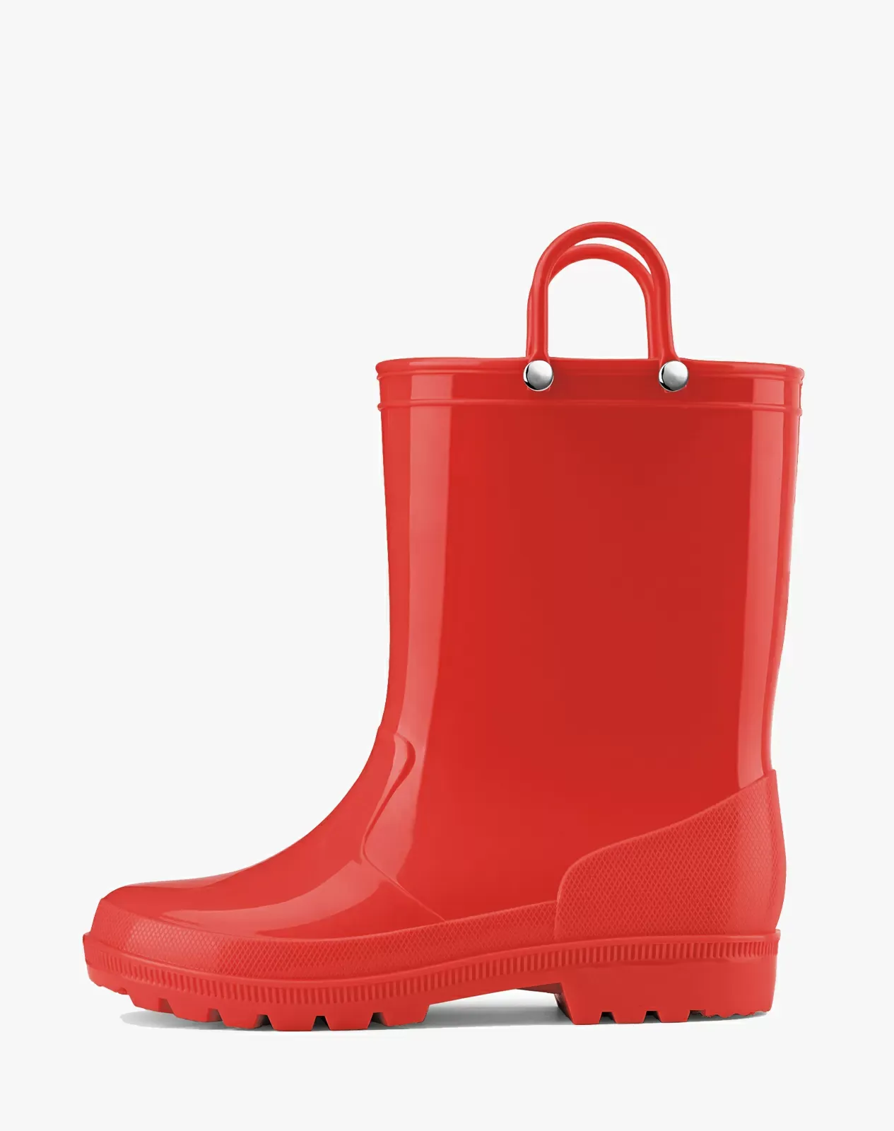 Red Toddler Kids Lightweight PVC rainboots HISEA