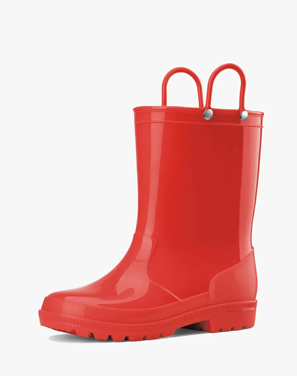 Red Toddler Kids' Lightweight PVC Rain Boots for XSX48KCP image 2