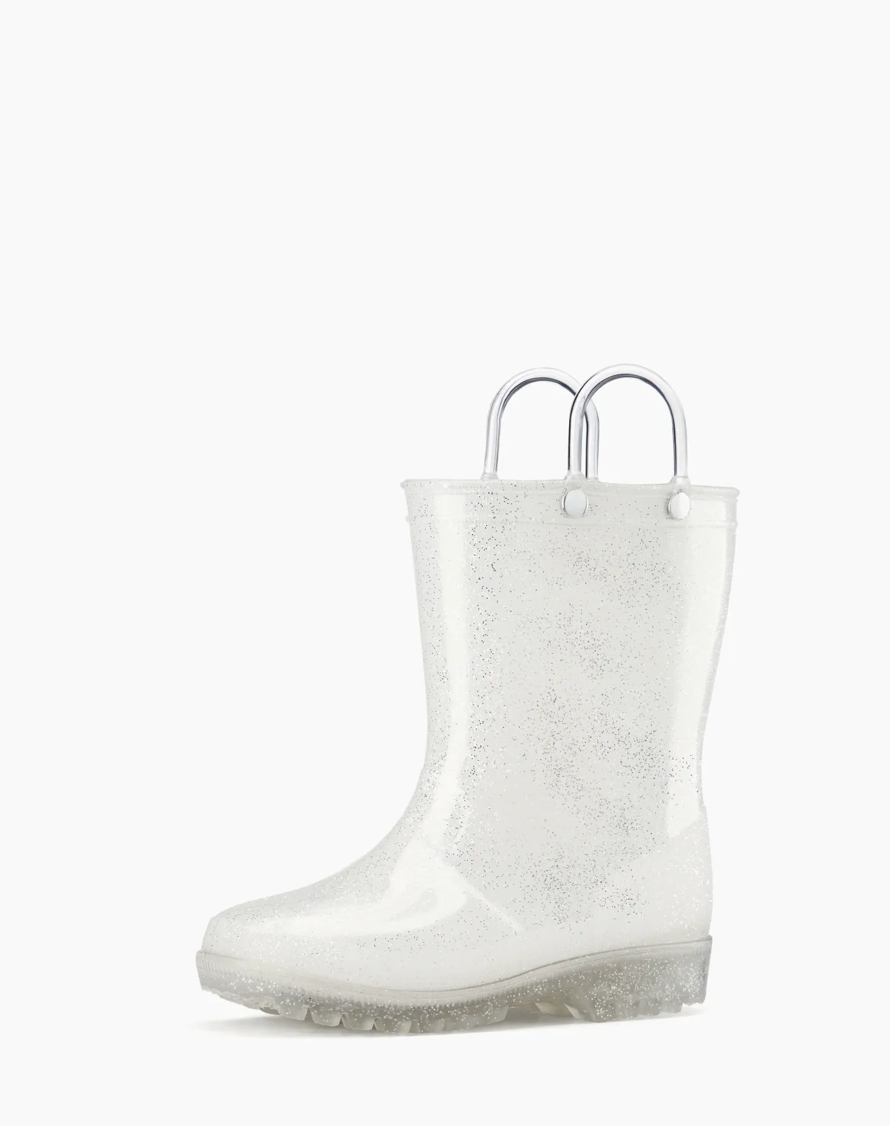 White Toddler Kids Lightweight PVC Rain Boots for XSX48KCP image 2