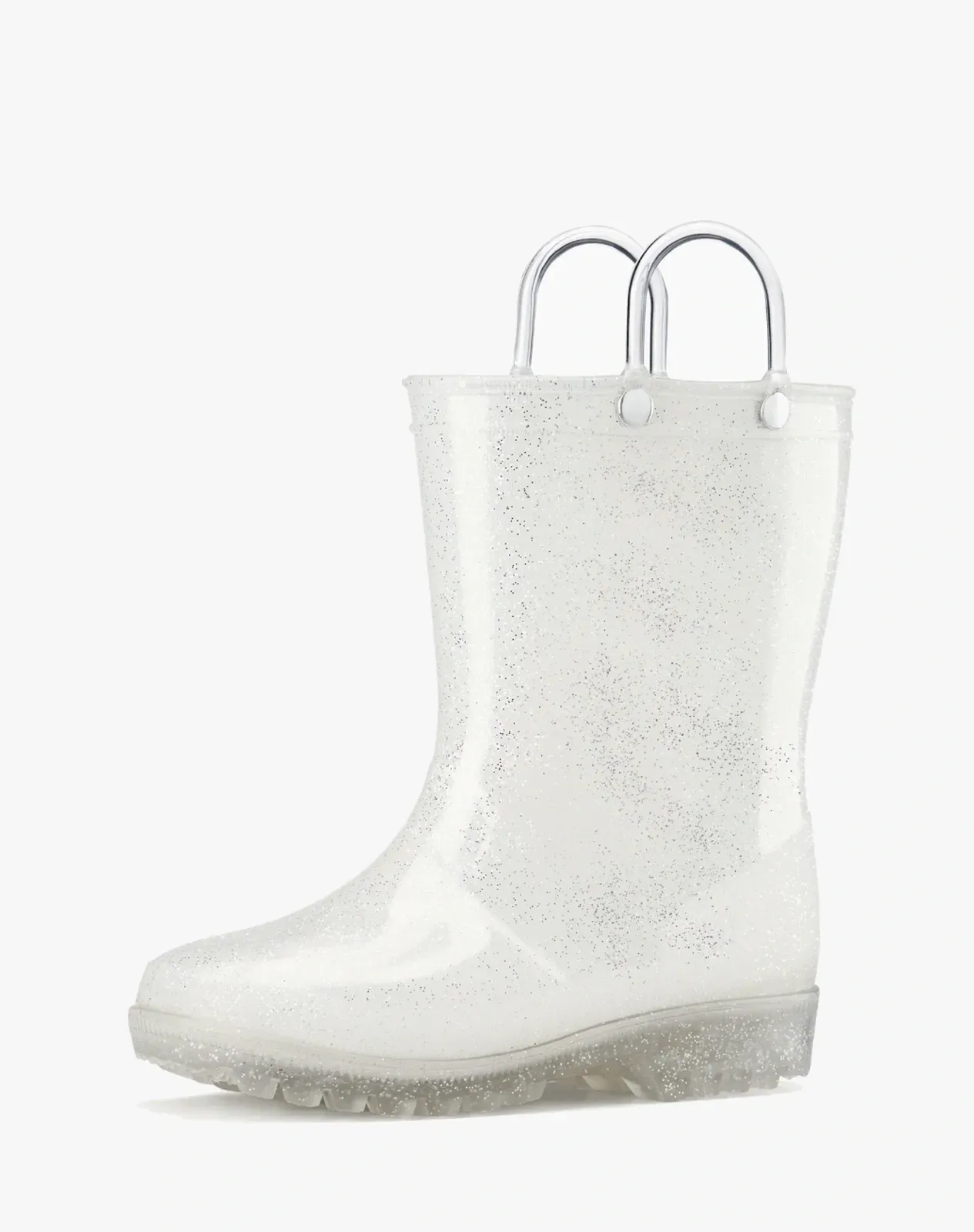 White Toddler Kids' Lightweight PVC Rain Boots for XSX48KCP image 2