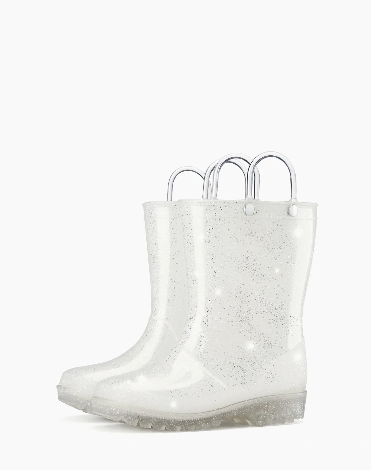 White Toddler Kids Lightweight PVC Rain Boots for XSX48KCP image 3