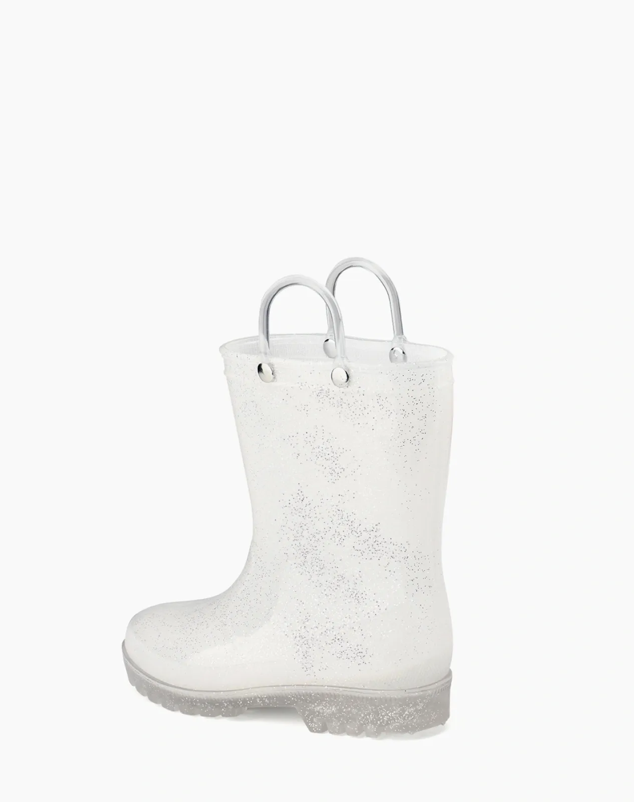 White Toddler Kids Lightweight PVC Rain Boots for XSX48KCP image 5
