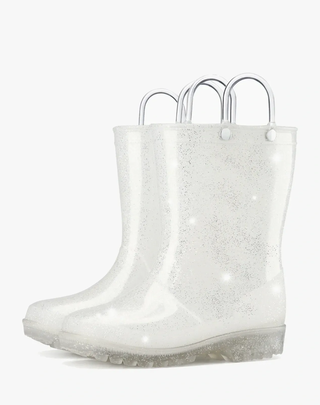 White Toddler Kids' Lightweight PVC Rain Boots for XSX48KCP image 5