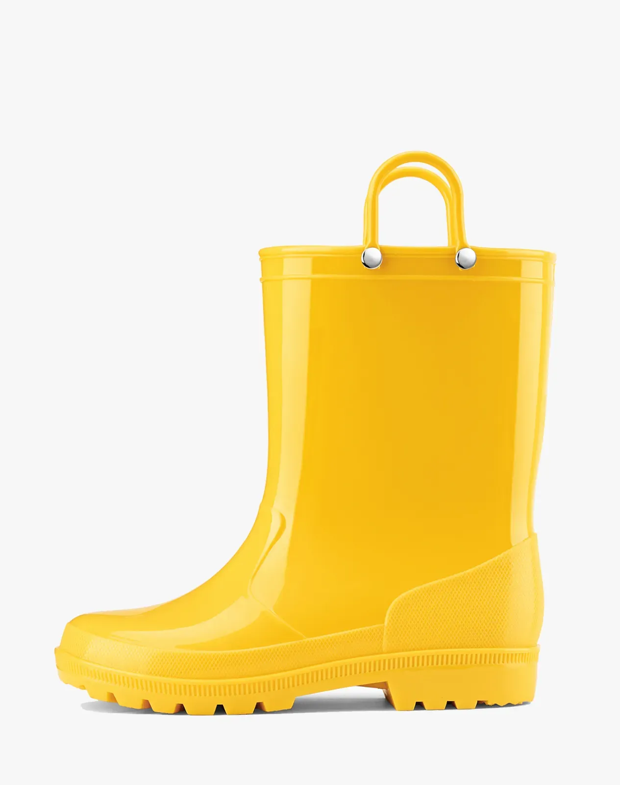 Yellow Toddler Kids' Lightweight PVC Rain Boots for XSX48KCP image 1