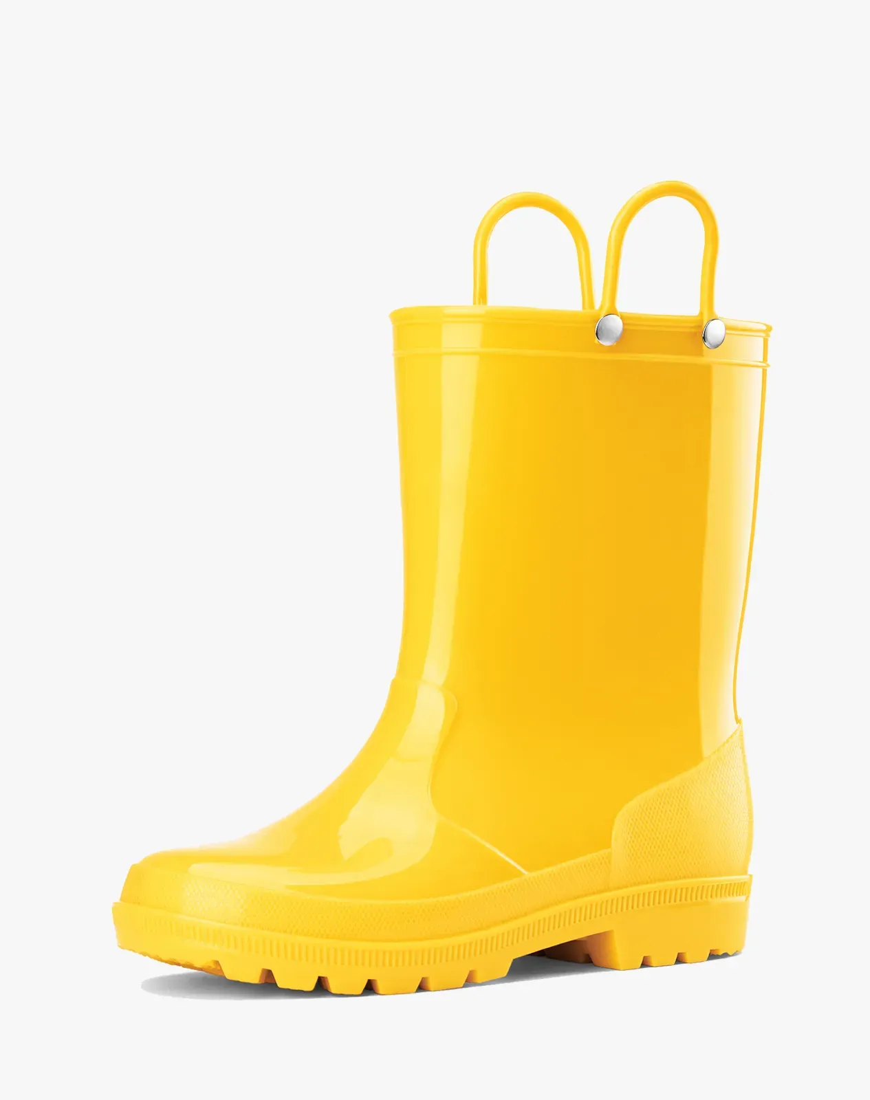 Yellow Toddler Kids' Lightweight PVC Rain Boots for XSX48KCP image 2