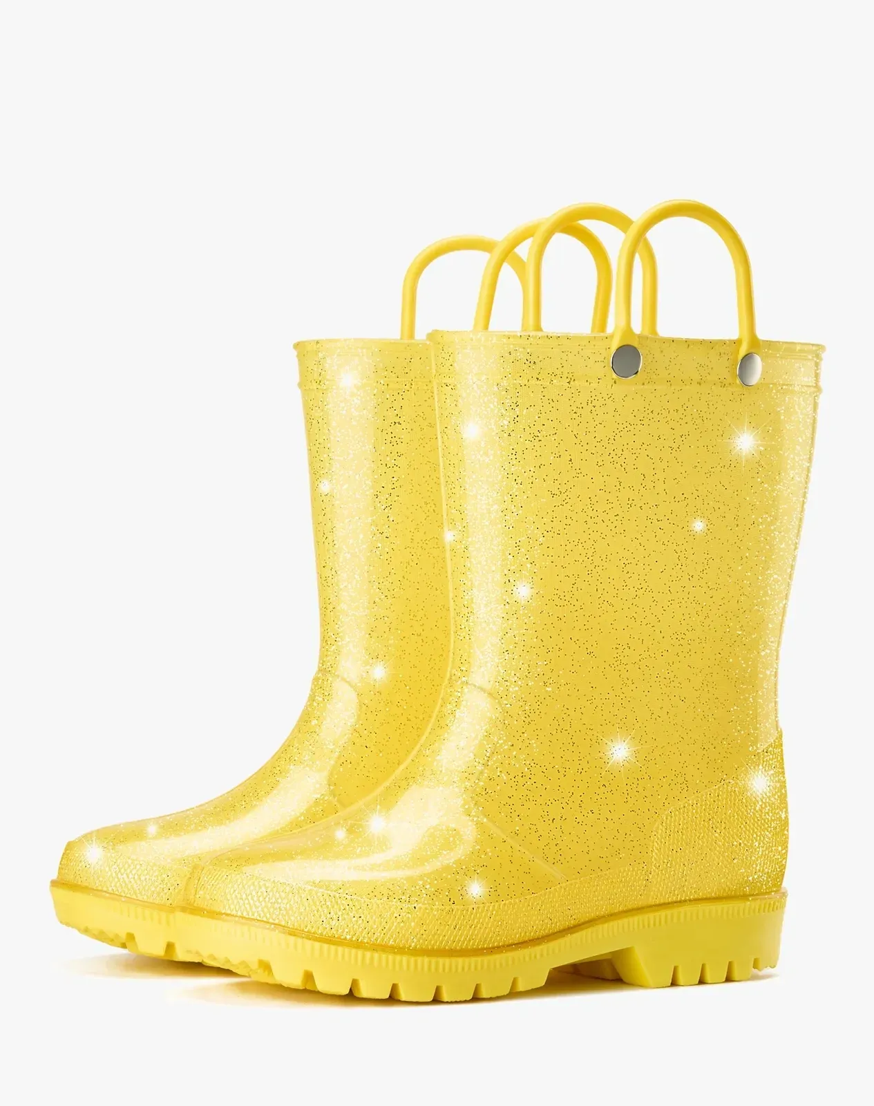 Yellow 1 Toddler Kids' Lightweight PVC Rain Boots for XSX48KCP image 5