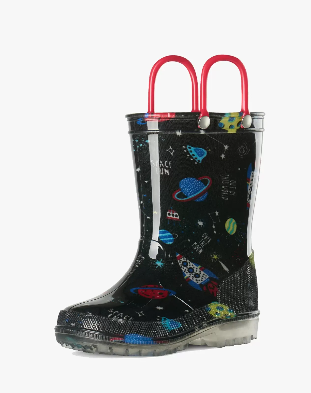 Kids' Galactic Glow Light-Up Rain Boots for XSX49KCP image 2