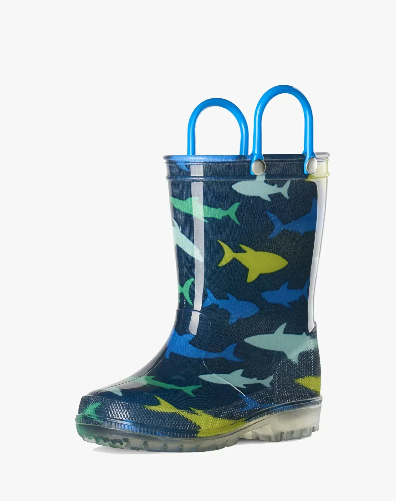 Blue Kids' Galactic Glow Light-Up Rain Boots for XSX49KCP image 2