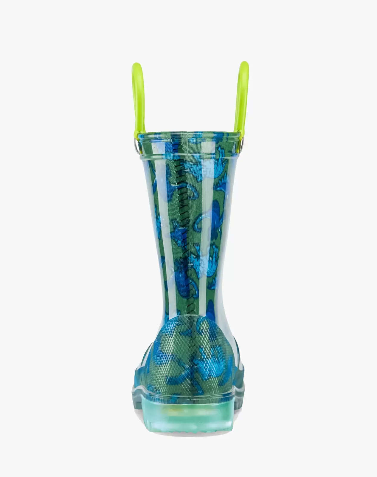 Green Kids' Galactic Glow Light-Up Rain Boots for XSX49KCP image 4