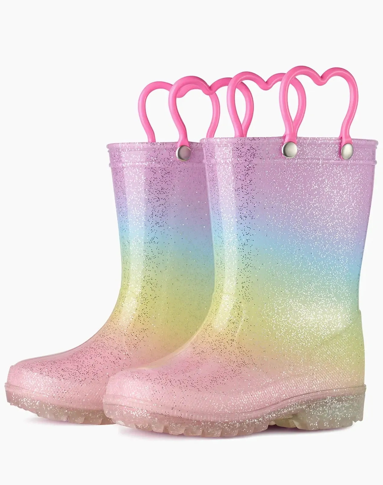 Rainbow Kids' Galactic Glow Light-Up Rain Boots for XSX49KCP image 5