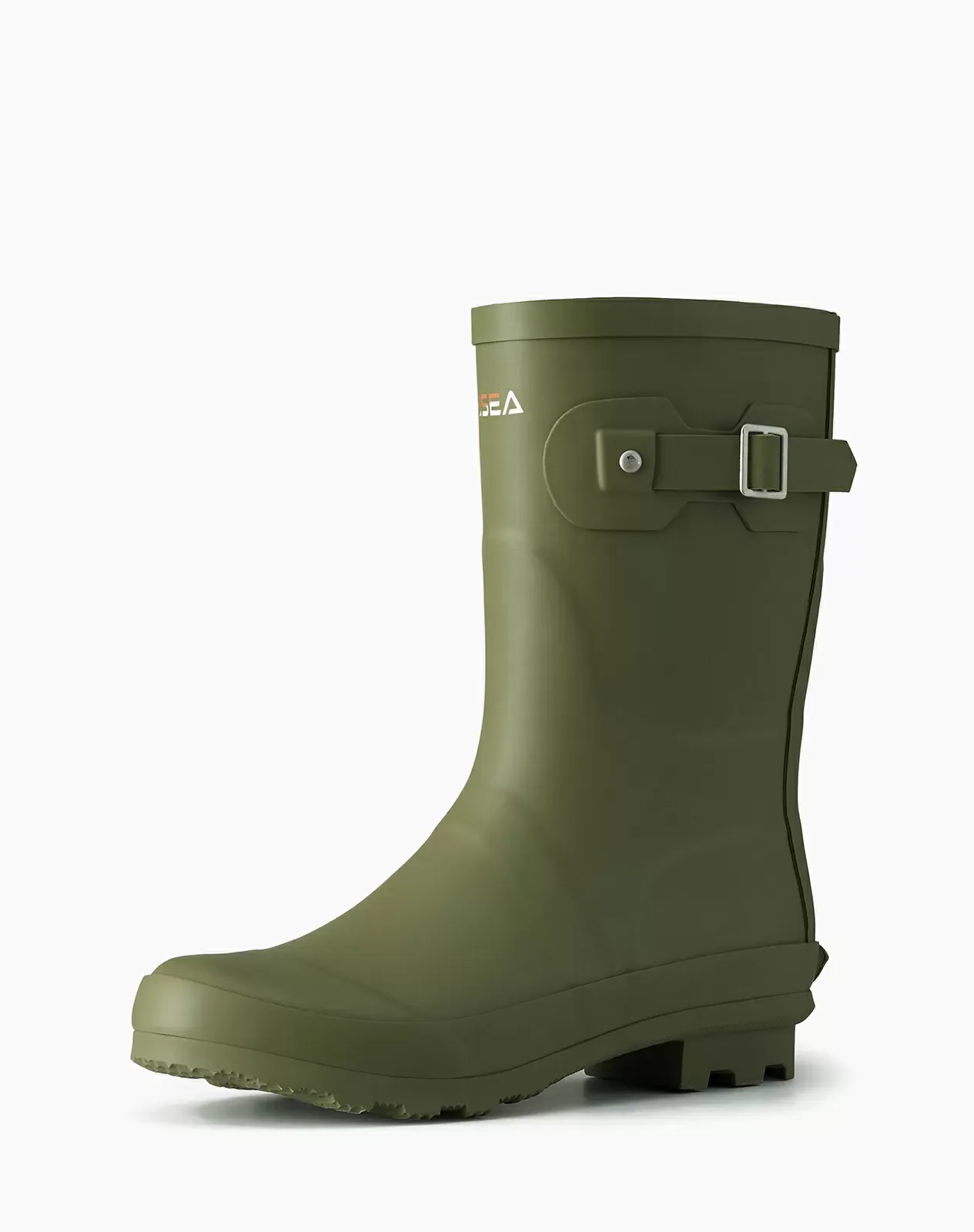 Green Women's Mid-Calf Buckle Rain Boots for XSX51WCP image 2