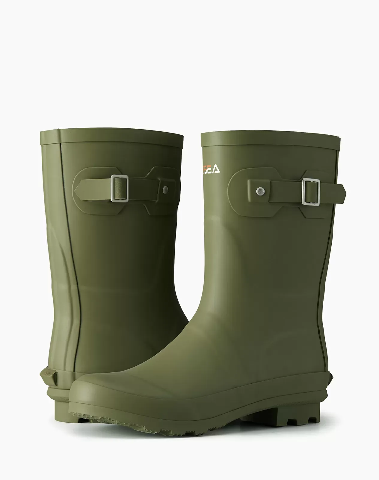 Green Women's Mid-Calf Buckle Rain Boots for XSX51WCP image 3