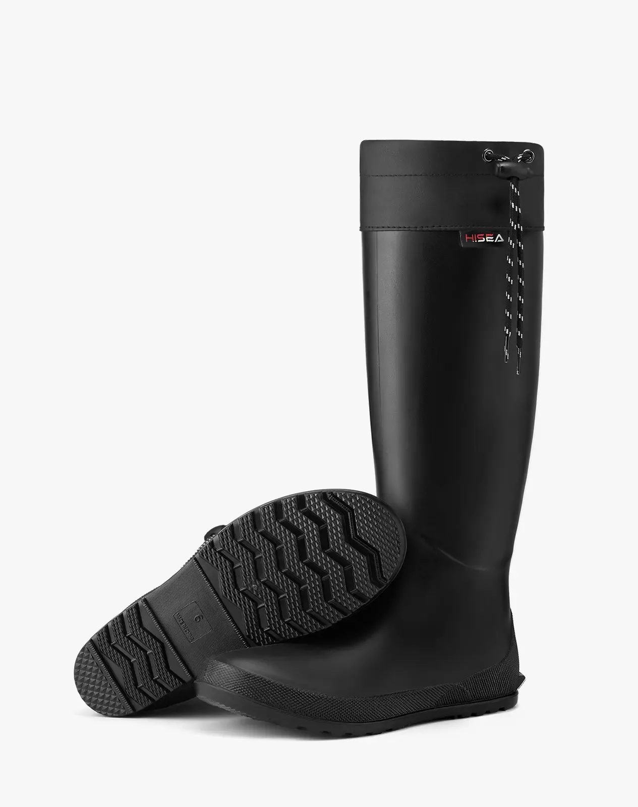 Black Women's Foldable PVC Rain Boots for XSX54WCP image 3