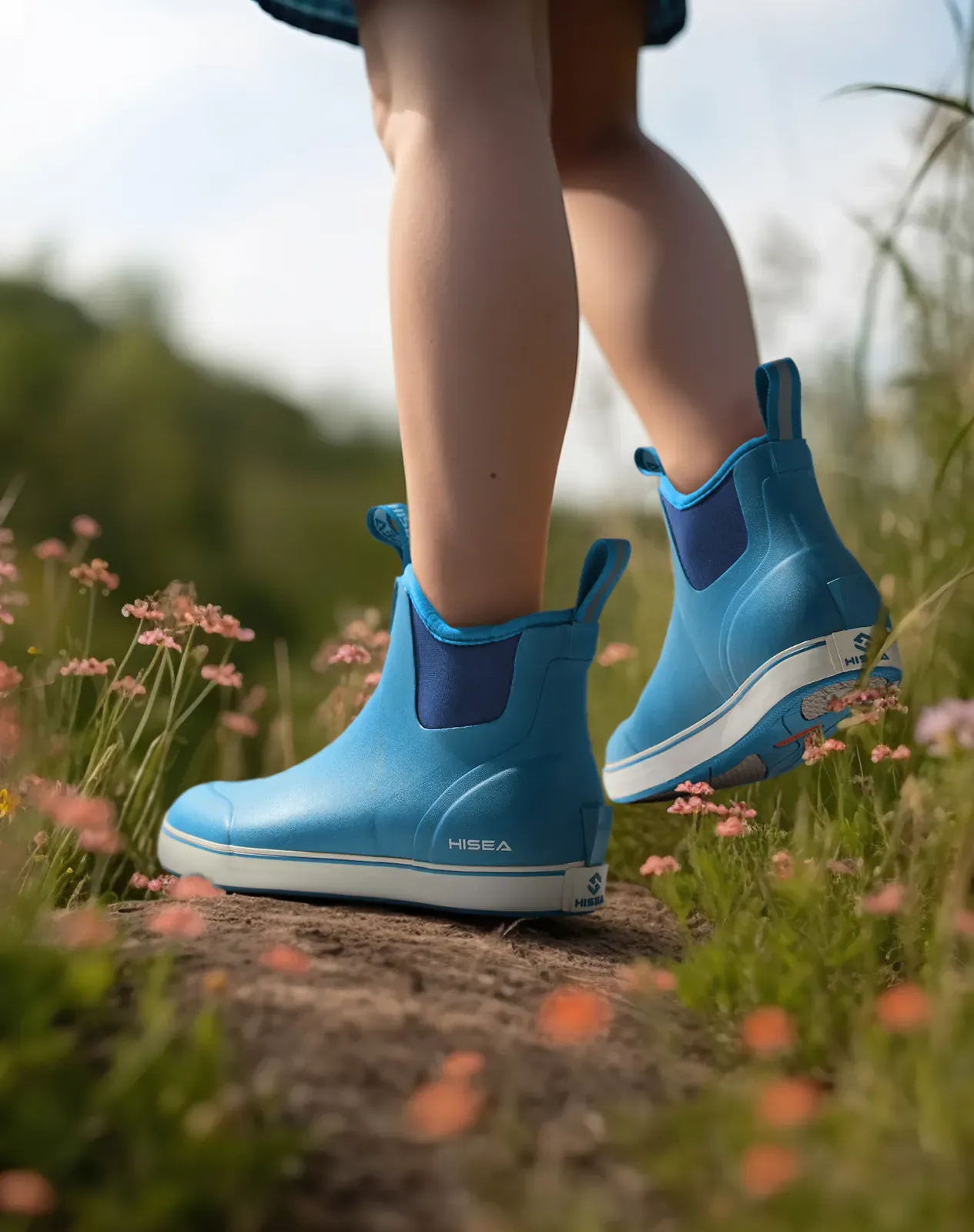 Blue Women's Ankle Deck Boots for XSX55WCP image 6