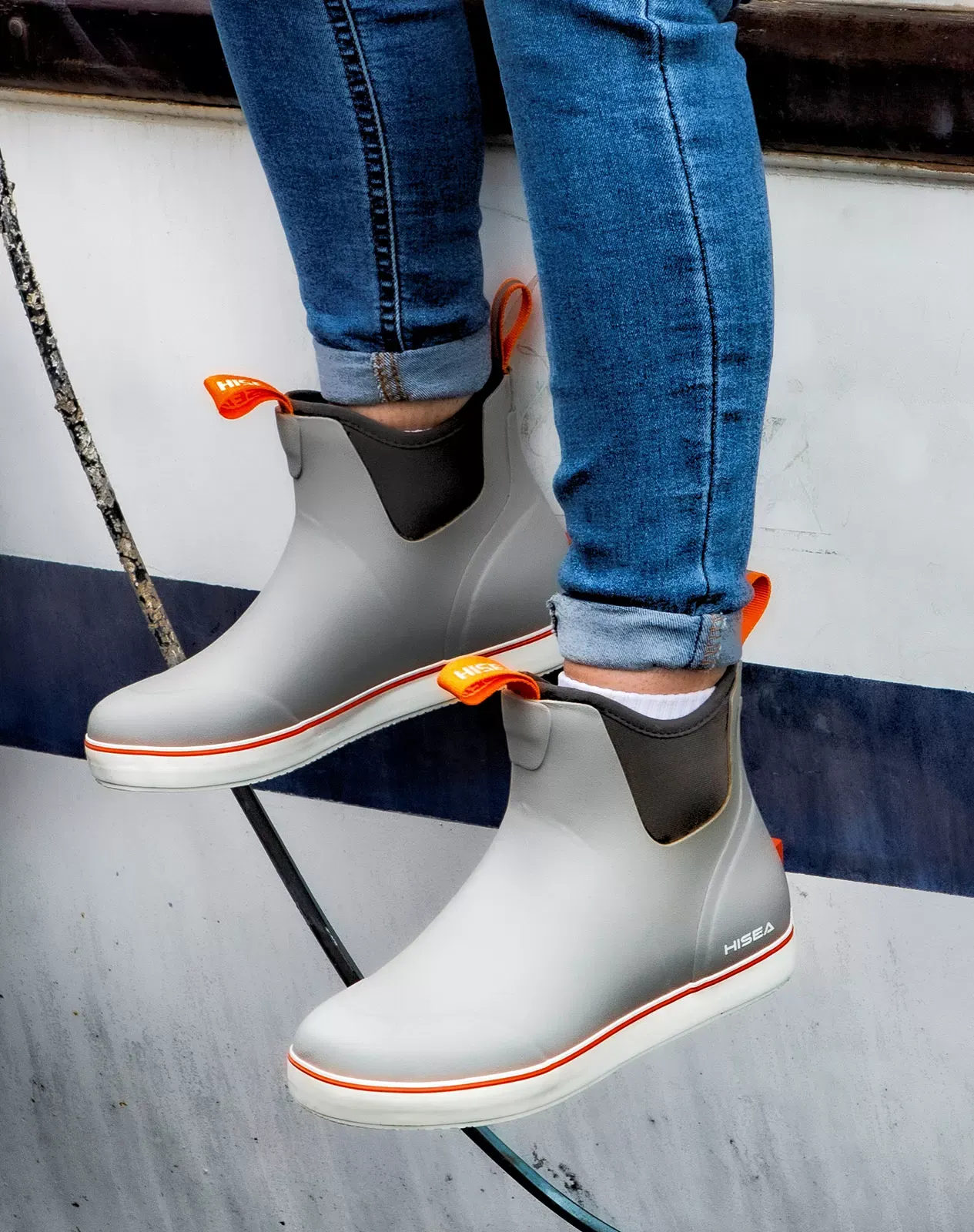Grey Women's Ankle Deck Boots for XSX55WCP image 6