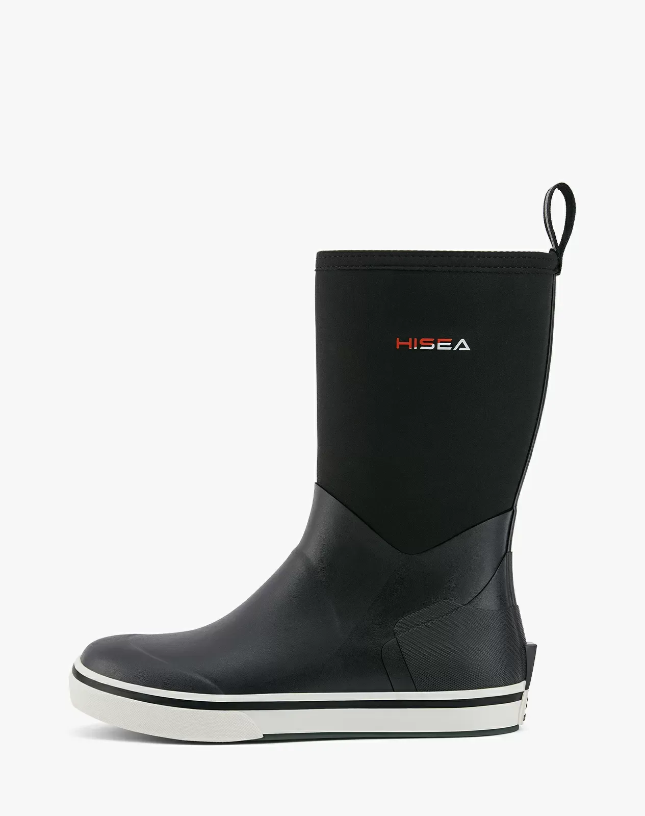 Black Men's Mid-Calf Deck Boots | HISEA
