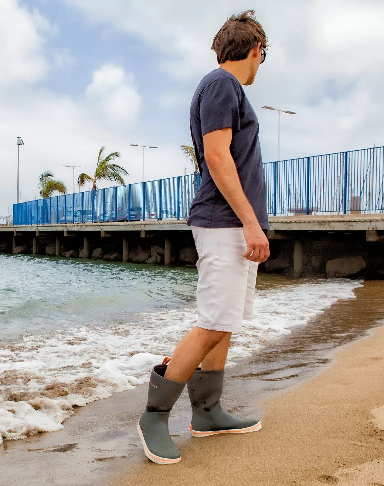 Grey Men's Mid-Calf Deck Boots for XSX56CP image 6