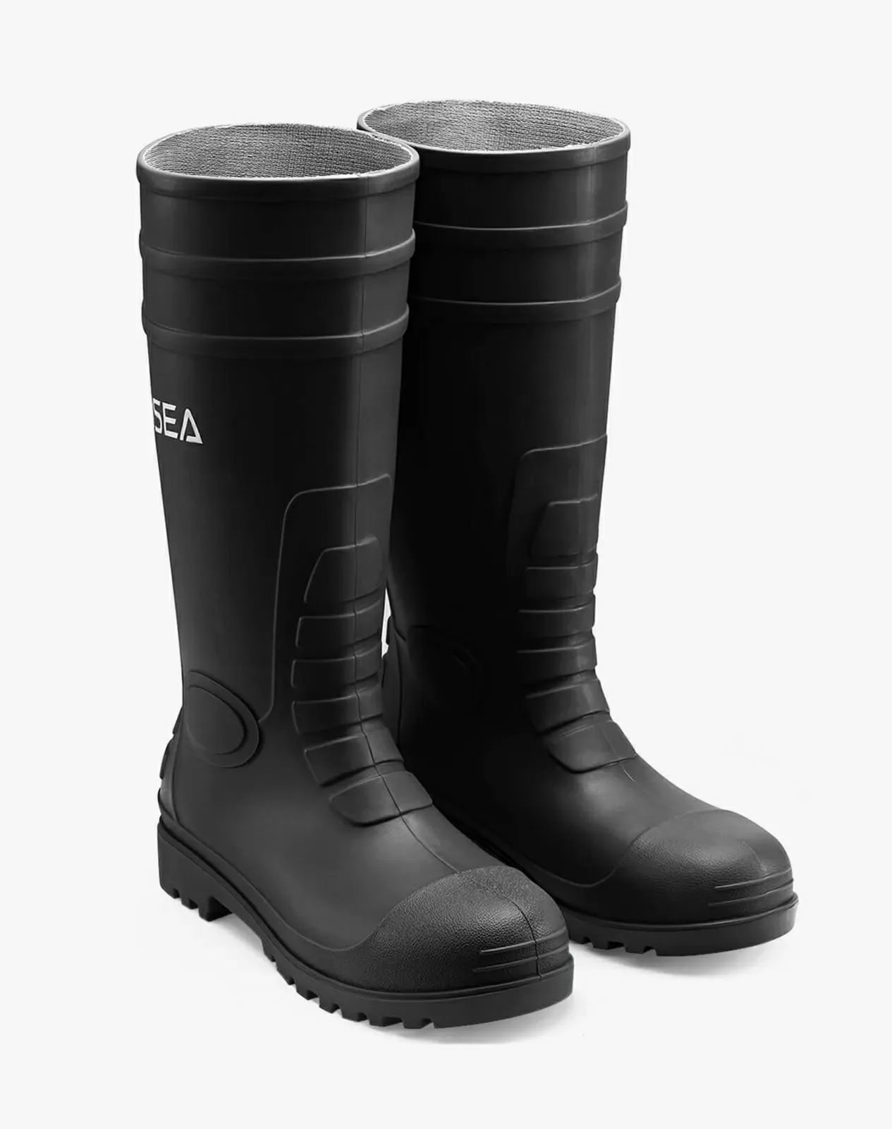 Black Men's PVC Rain Boots | HISEA