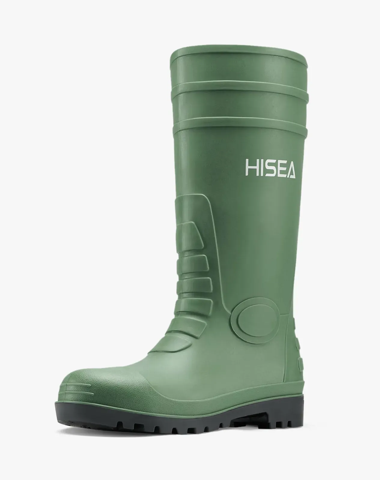 Green Men's Full-Height PVC Rain Boots for XSX59CP image 2