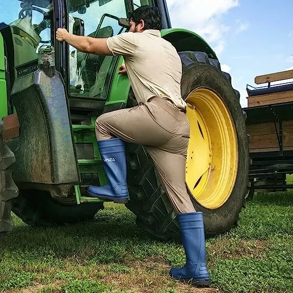 Blue Men's PVC Rain Boots for XSX59CP image 6