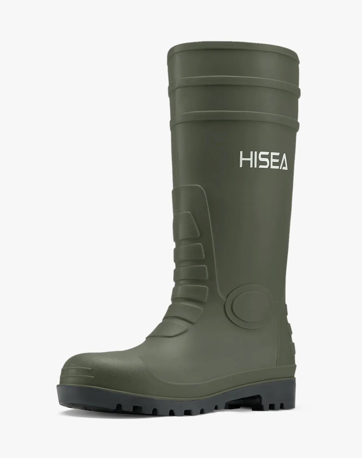 Khaki Men's Full-Height PVC Rain Boots for XSX59CP image 2