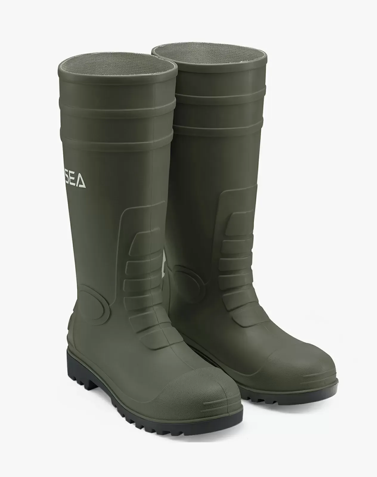 Khaki Men's PVC Rain Boots for XSX59CP image 4