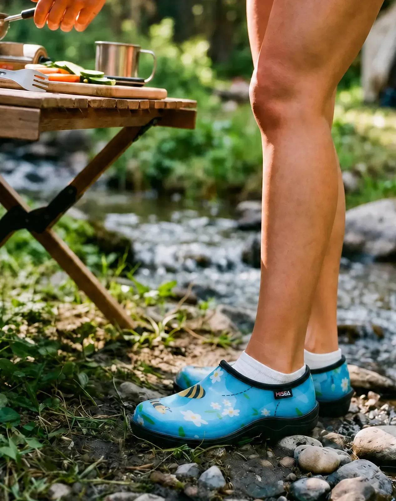 Blue Women's Ankle-High PVC Garden Shoes for XSX60WCP image 6