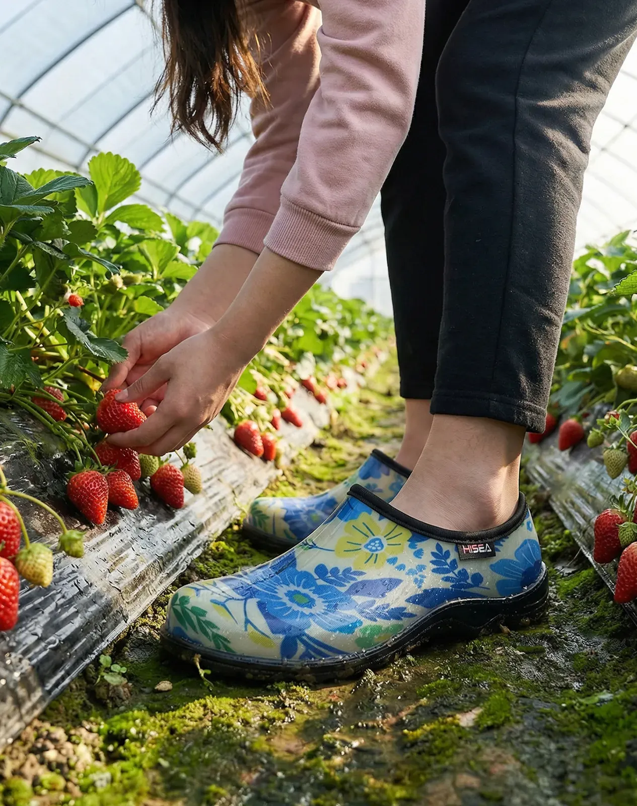 Printed 3 Women's Ankle-High PVC Garden Shoes for XSX60WCP image 6