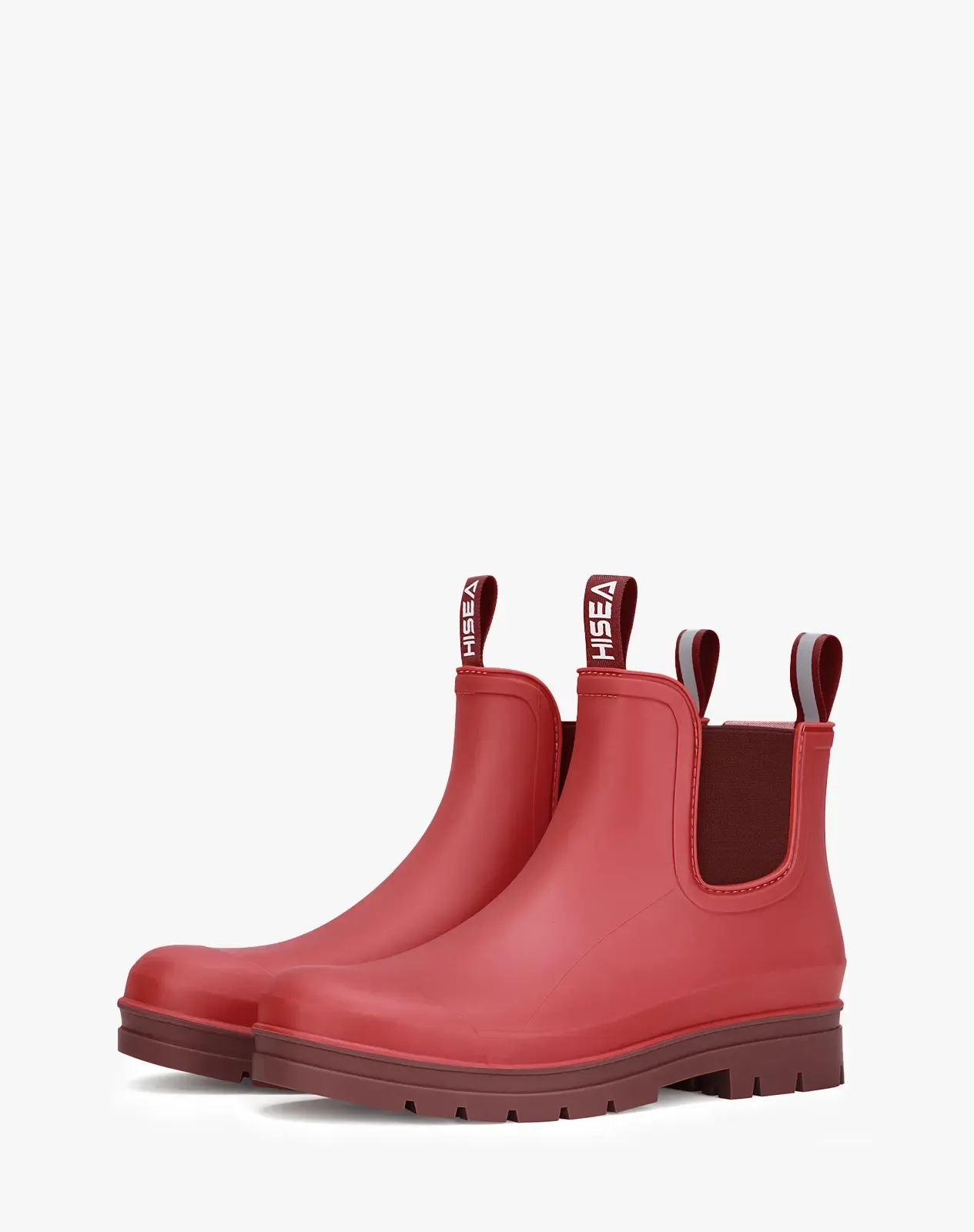 Red 1 Women's Chelsea Matte Rain Boots for XSX61WCP image 3