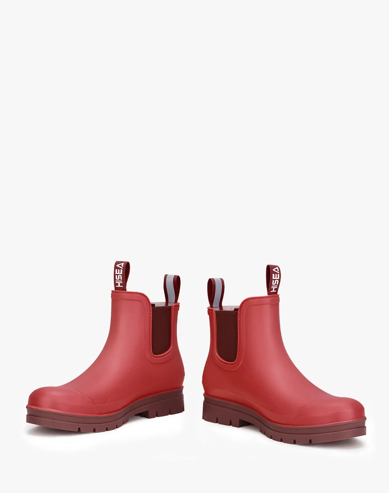 Red 1 Women's Chelsea Matte Rain Boots for XSX61WCP image 4