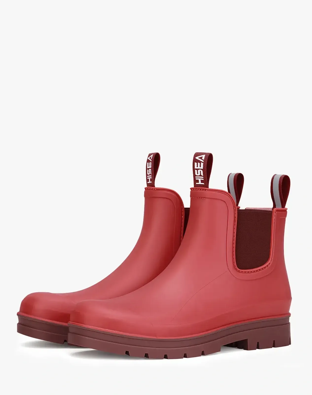 Red 1 Women's Chelsea Matte Rain Boots for XSX61WCP image 5