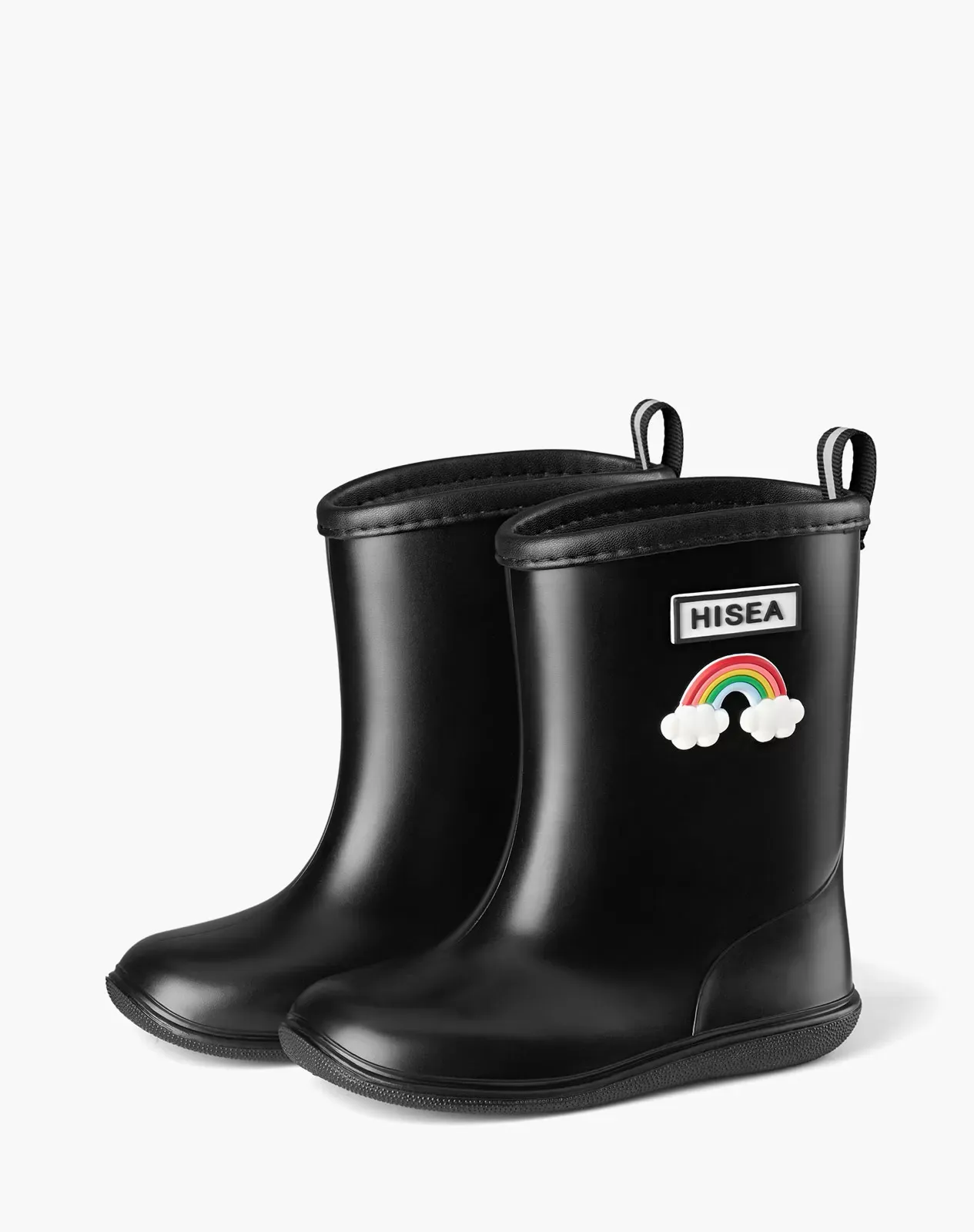 Black Toddler PVC Rain Boots for XSX66KCP image 4