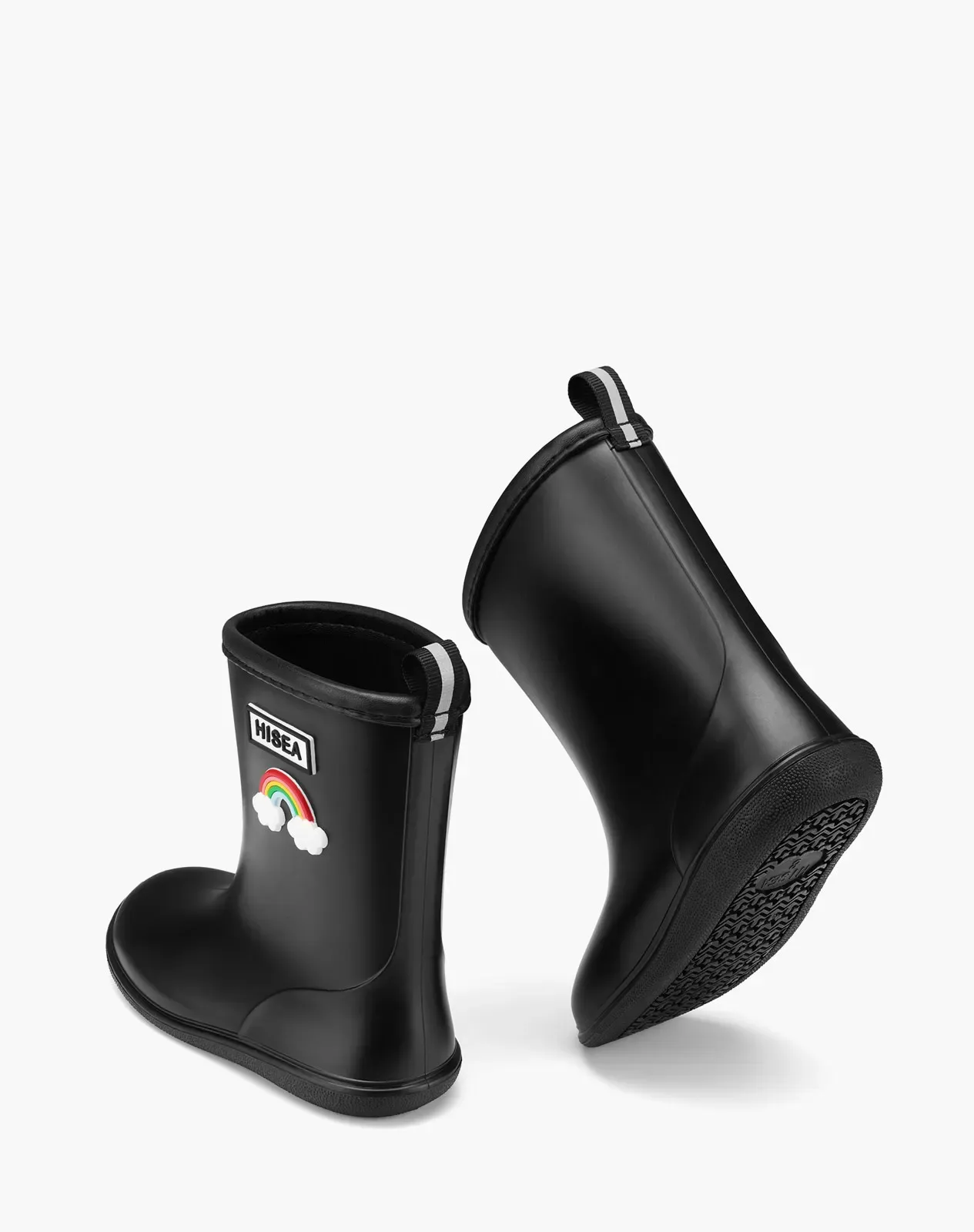 Black Toddler PVC Rain Boots for XSX66KCP image 5