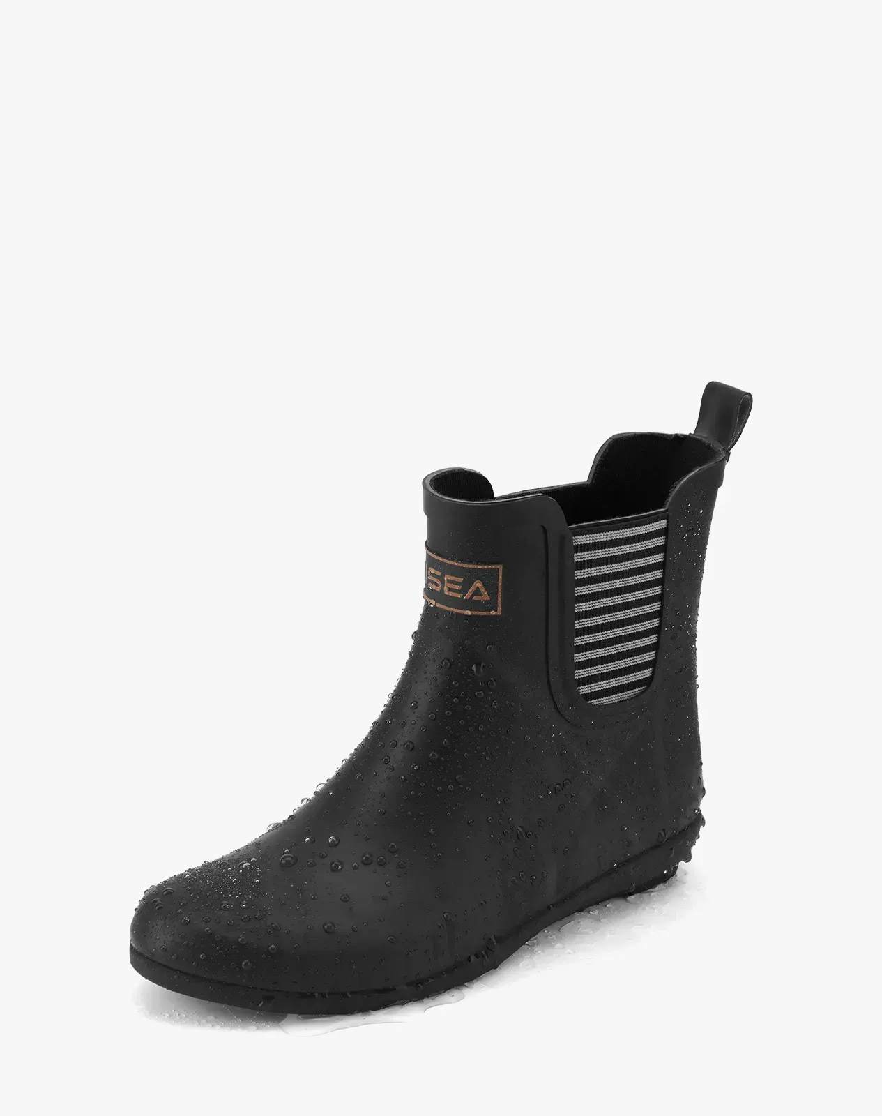 Black Women's Stylish Ankle Rain Boots for XSX68WCP image 2