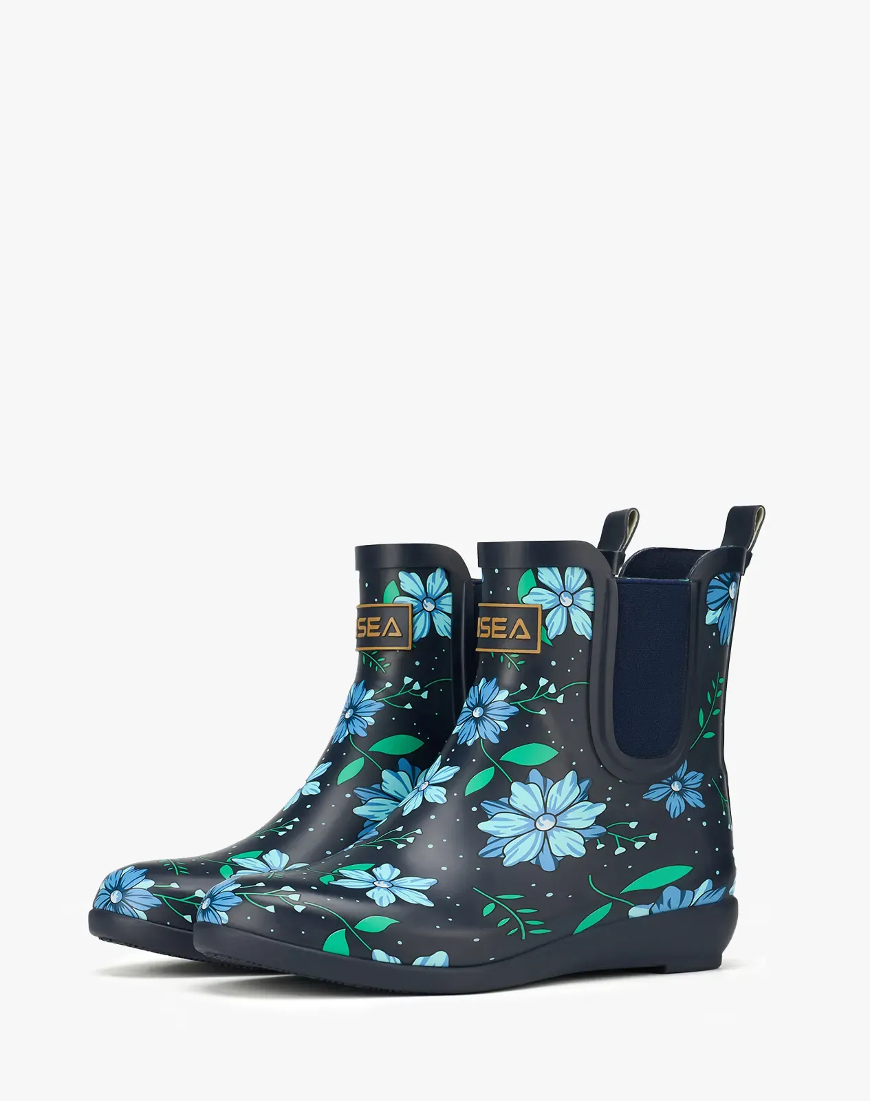 Blue Women's Stylish Ankle Rain Boots for XSX68WCP image 3