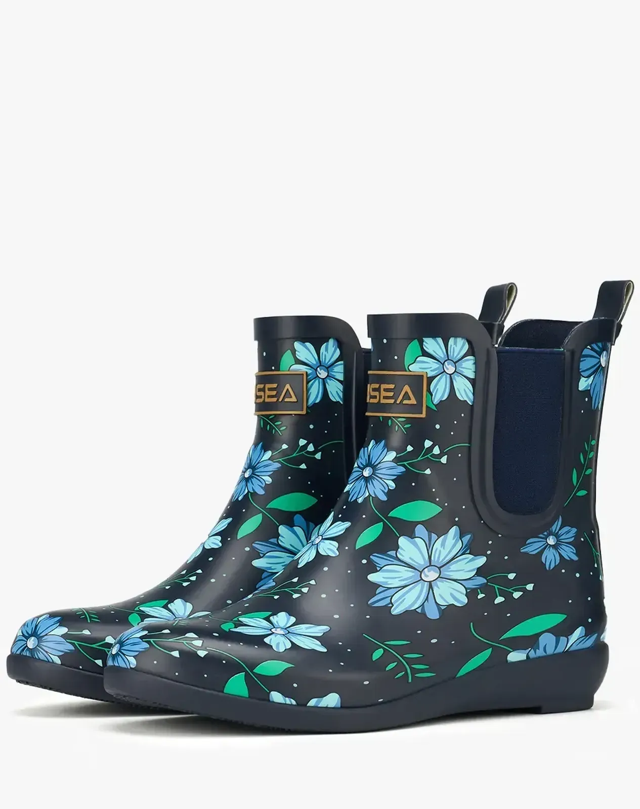 Blue Women's Stylish Ankle Rain Boots for XSX68WCP image 5