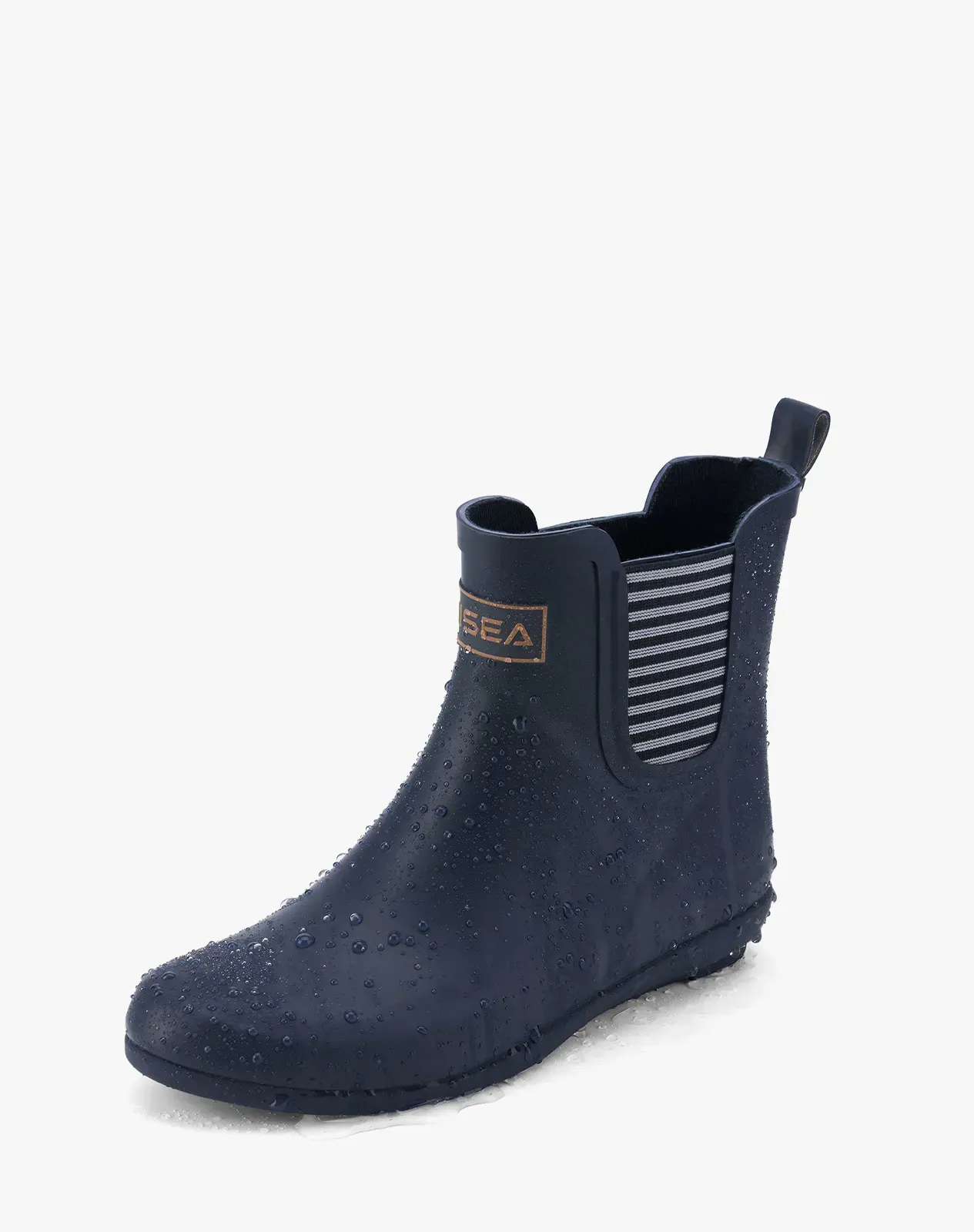 Navy Women's Stylish Ankle Rain Boots for XSX68WCP image 2