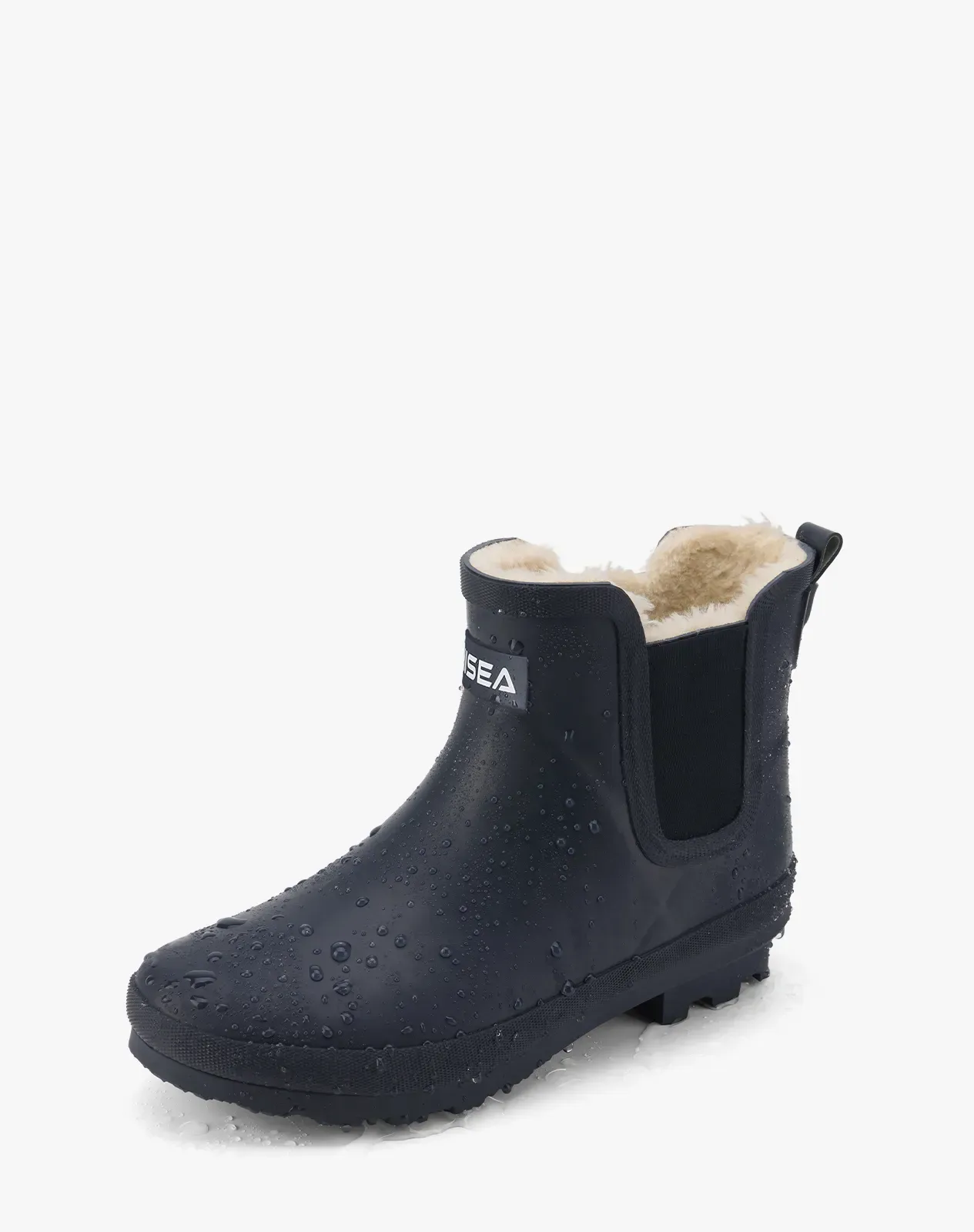 Navy Women's Plush Rain Boots for XSX69WCP image 2