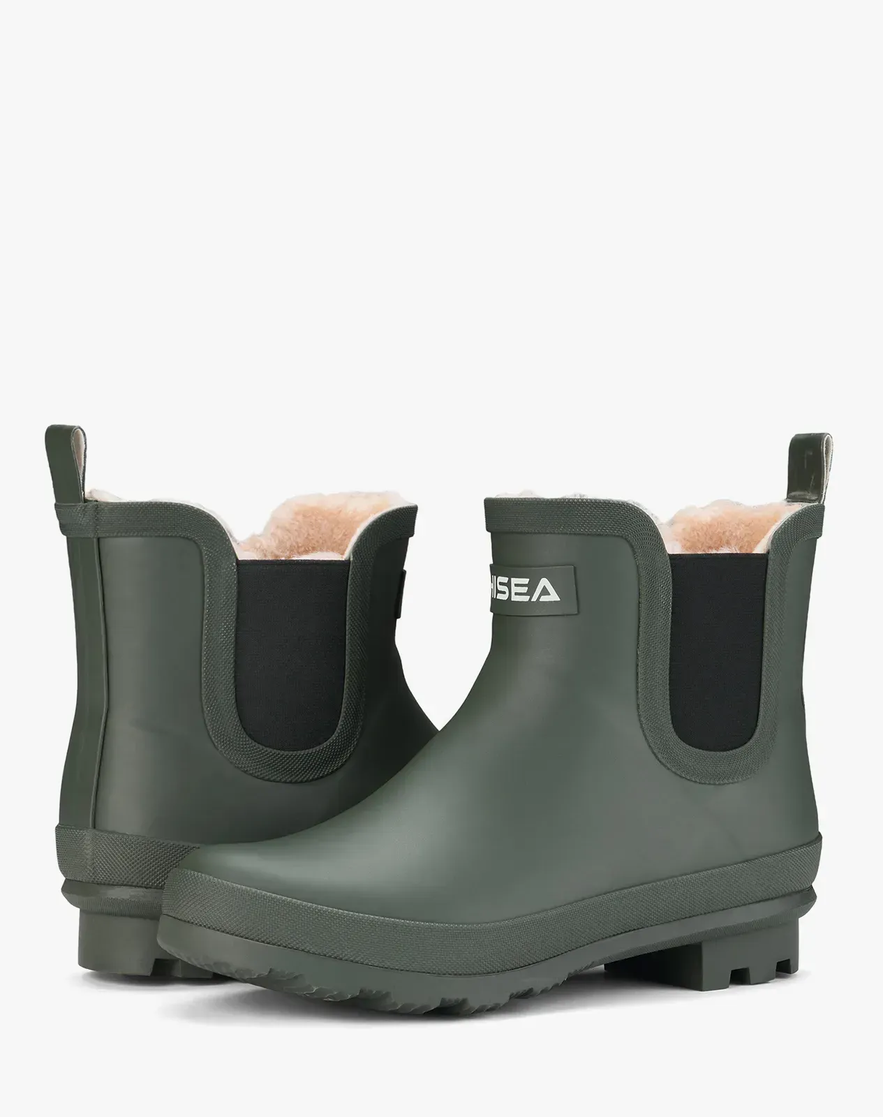 Green Women's Plush Rain Boots for XSX69WCP image 4
