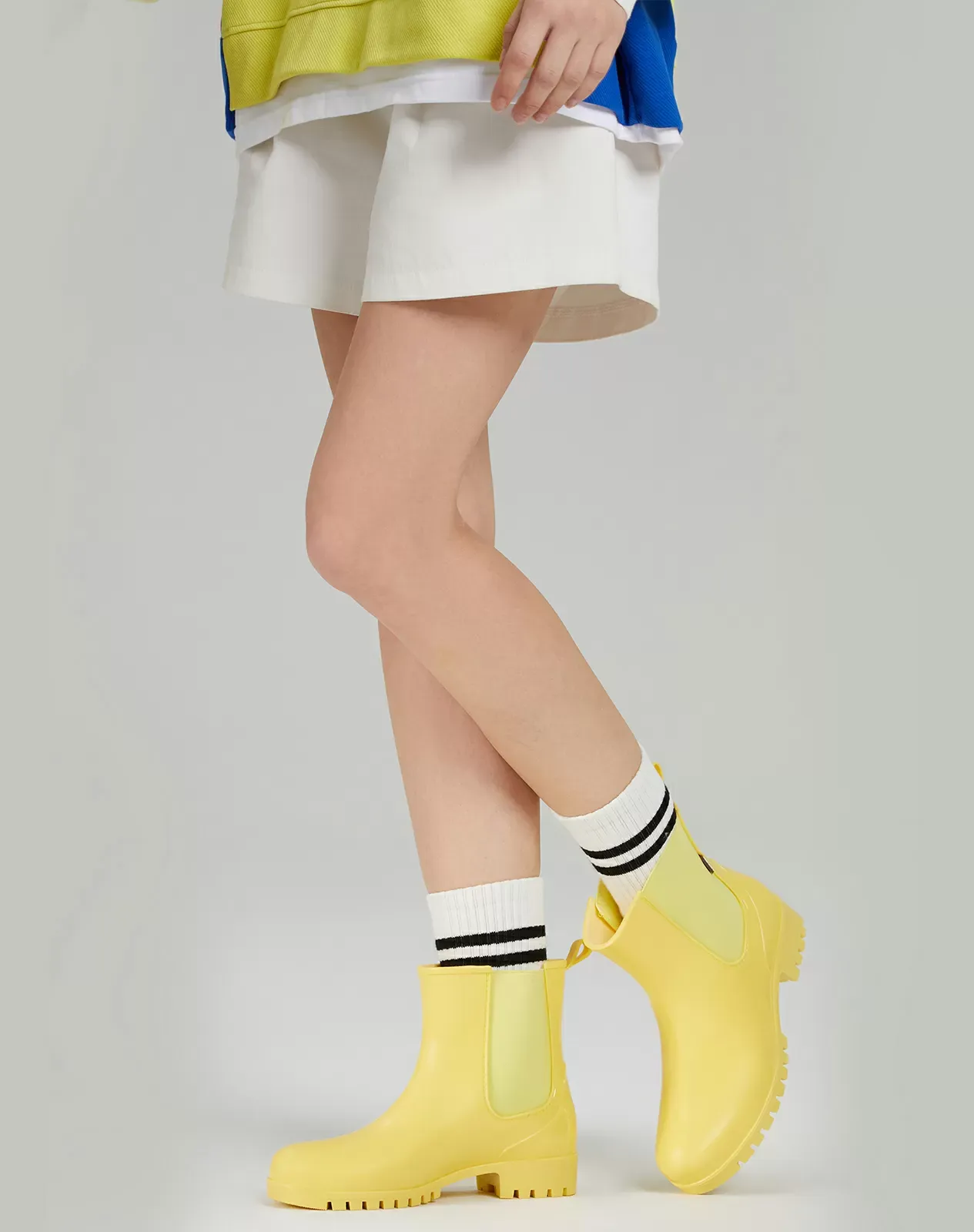 Yellow Women's Ankle Chelsea Rain Boots for XSX70WCP image 6