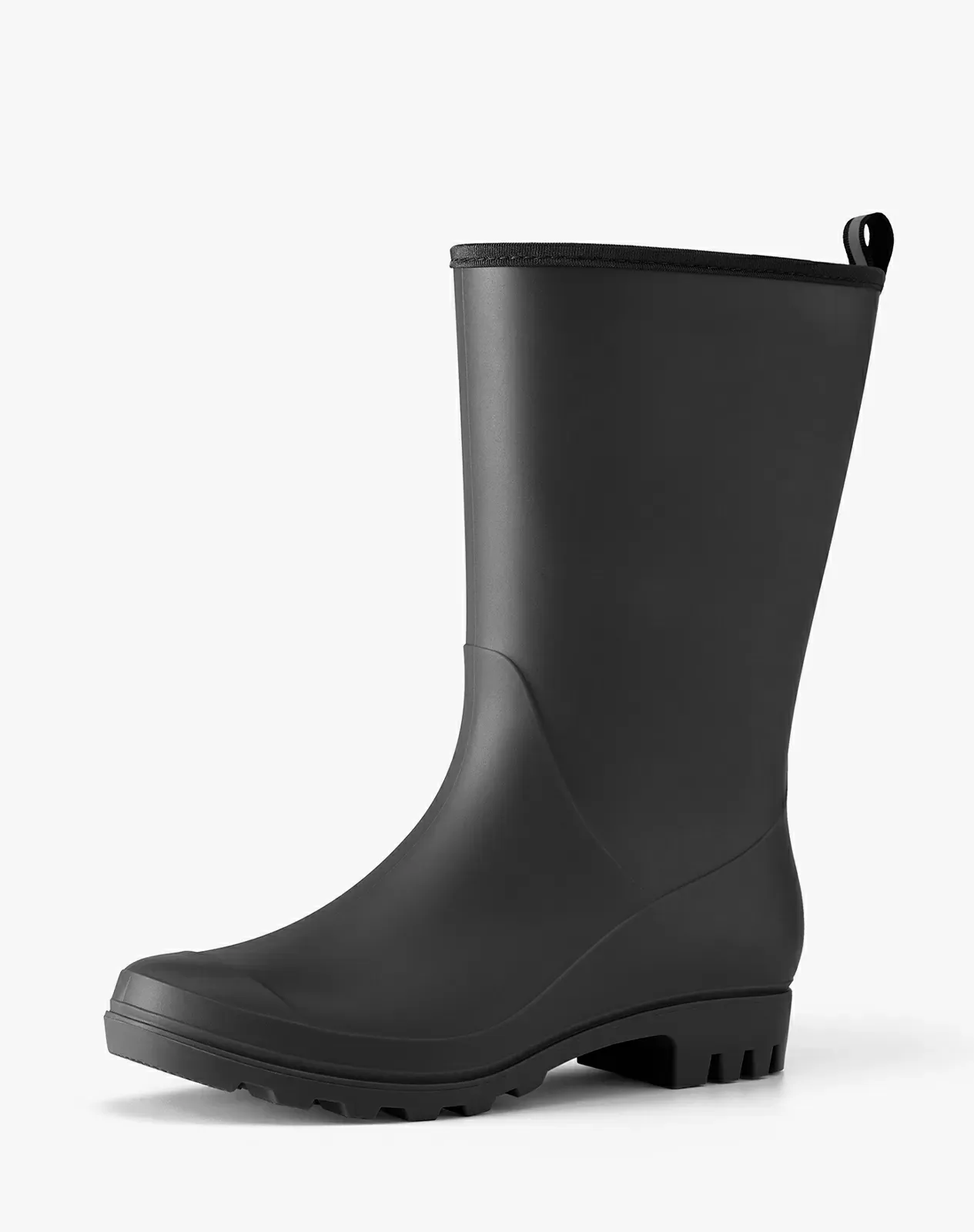 Black Women's Non-slip Mid-Calf Rain Boots | HISEA