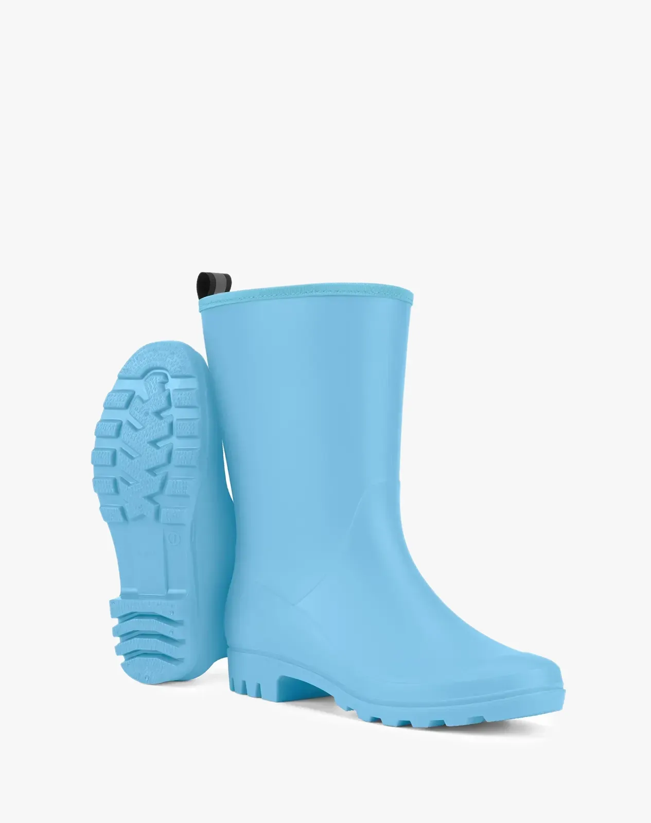 Blue Women's Non-slip Mid-Calf Rain Boots for XSX74WCP image 3
