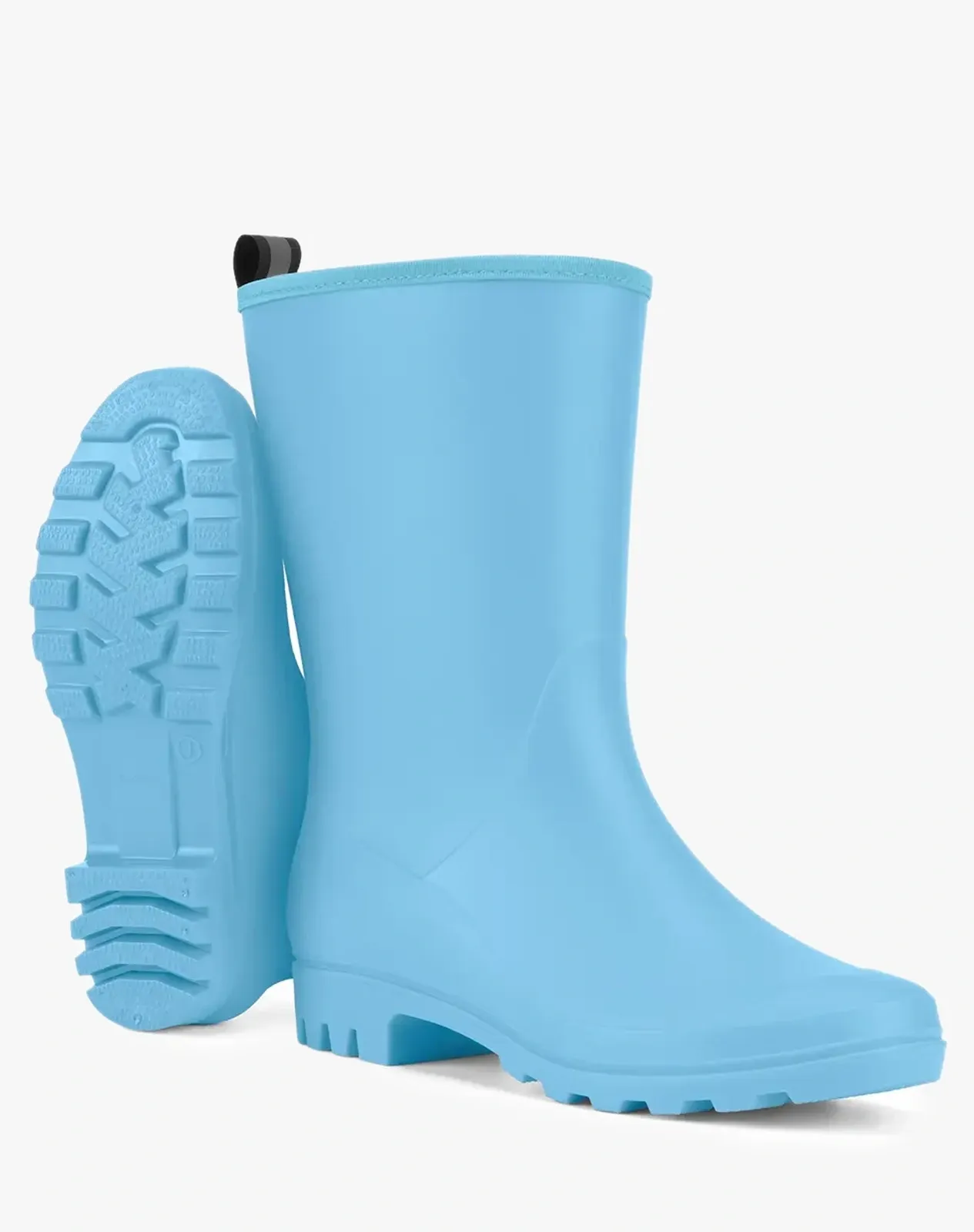 Blue Women's Non-slip Mid-Calf Rain Boots for XSX74WCP image 3